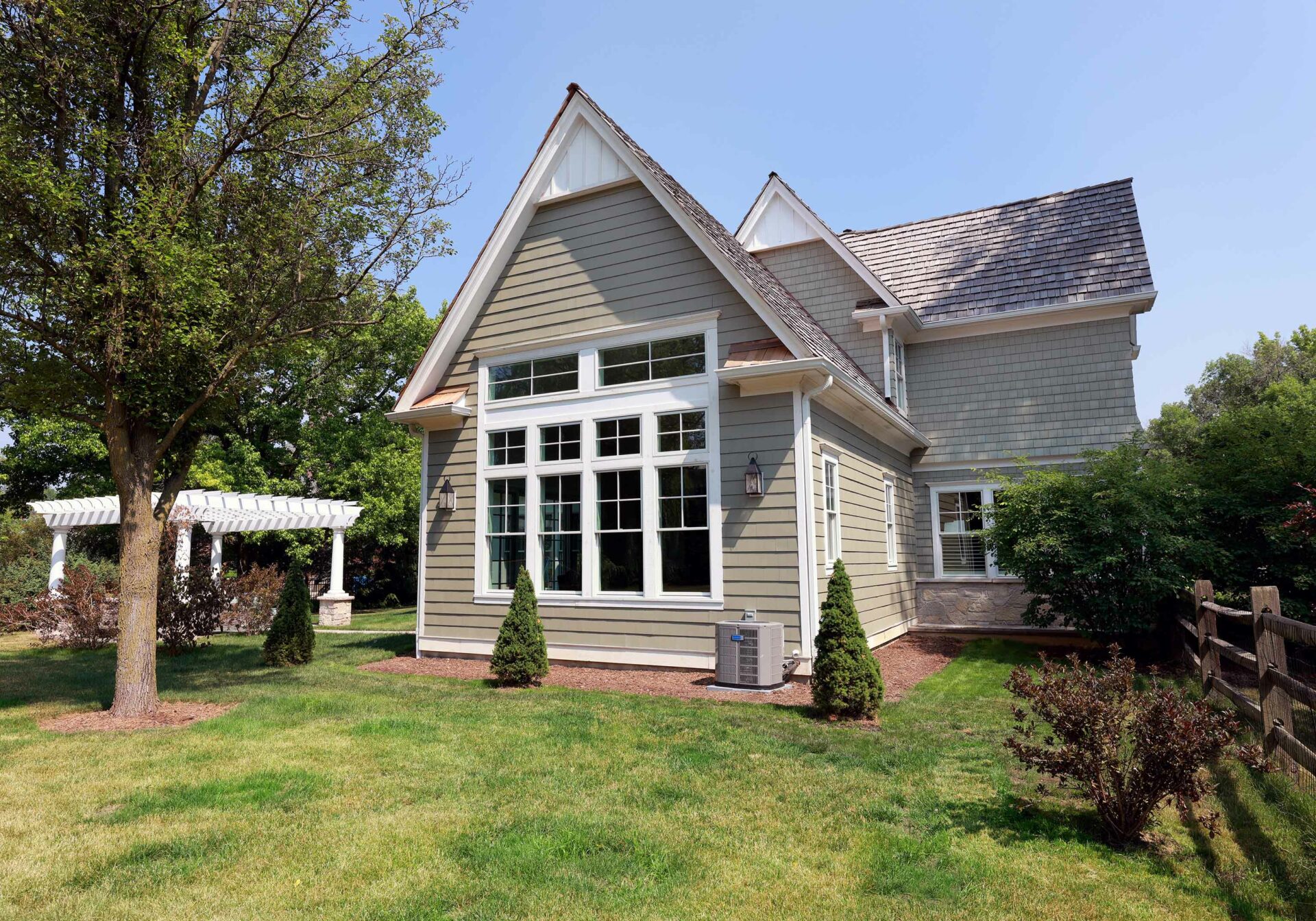family room addition with peaked roof